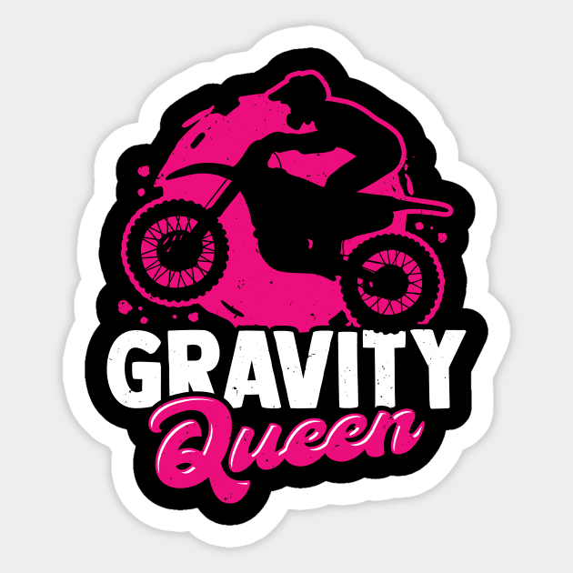 Gravity Queen Dirt Bike Racing Motocross Girl Gift Sticker by Dolde08